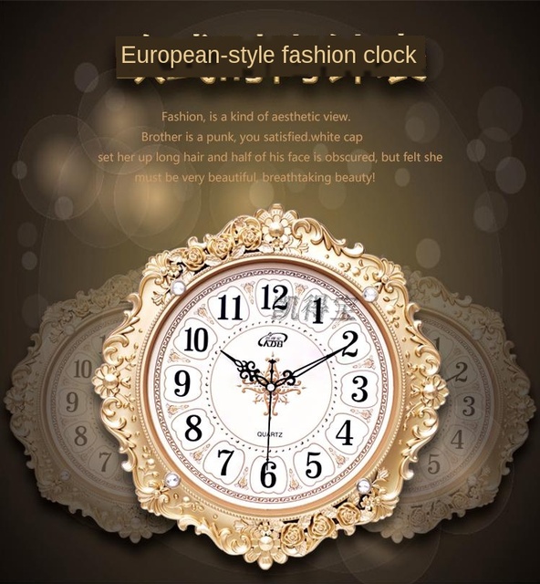Stylowy zegar ścienny o europejskim wzorze dla salonu - twórcza osobowość, nowoczesny design - Wianko - 17