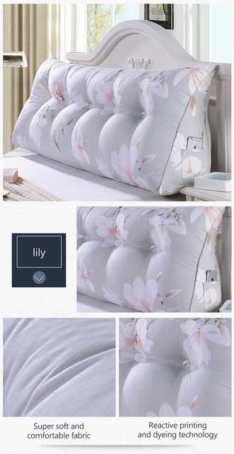 Ograniczona zdejmowana zmywalna poduszka nocna duże oparcie Tatami Sofa poduszka z wcięciem poduszki łóżko torba trójkątna wystrój miękka sypialnia - Wianko - 7