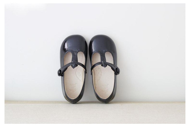 Dziewczęce czarne buty szkolne Mary Jane Lolita dla dzieci od 2 do 7 lat - skórzane - Wianko - 14
