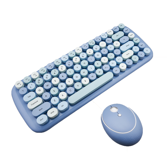 Mofii CANDY - zestaw bezprzewodowej klawiatury i myszy 2.4G, 84 klawisze, mieszany kolor, klawiatura z klawiszami w stylu punk - Wianko - 5
