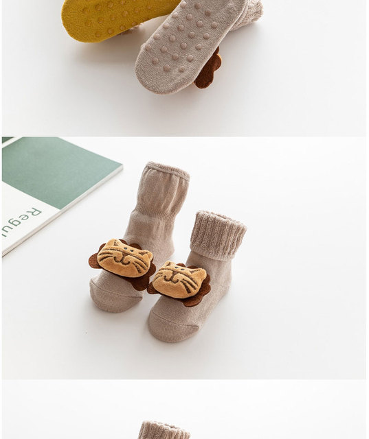 Skarpetki dla dzieci Cartoon Baby Girl z antypoślizgowym klejem, idealne na zimę 2021 - Wianko - 4