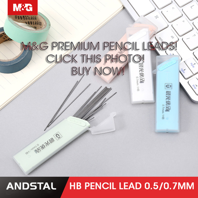 Automatyczny ołówek M&G do rysowania na metalu 0.5/0.7mm, zestaw ołówków HB z grafitowymi wkładami - dla studentów i przyborów szkolnych - Wianko - 21