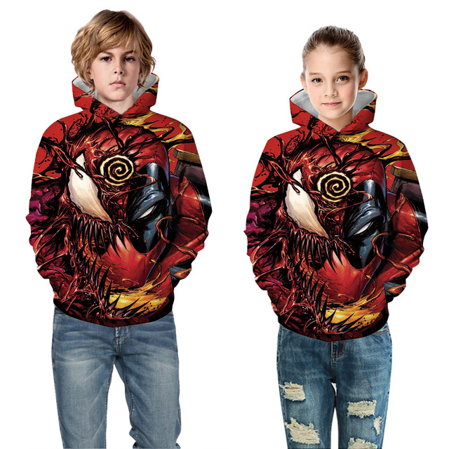 Jesienne i zimowe bluzy dziecięce z kapturem, dla chłopców i dziewczynek, ze zdjęciem Superhero, w rozmiarze 5-14 lat - Wianko - 11