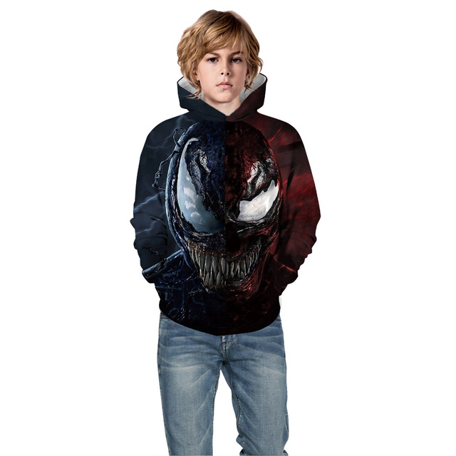 Jesienne i zimowe bluzy dziecięce z kapturem, dla chłopców i dziewczynek, ze zdjęciem Superhero, w rozmiarze 5-14 lat - Wianko - 4