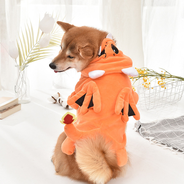 Kombinezon kostium zimowy dla psów w stylu kreskówki - smok latający Halloween - Wianko - 9
