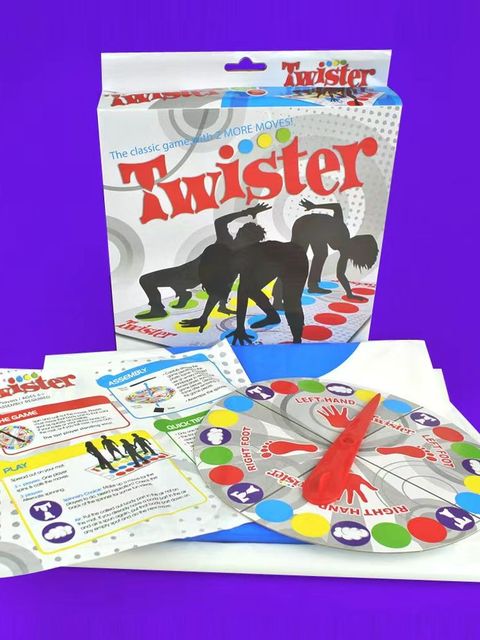 Gra multiplayer Twister Jumbled dla dzieci - większa mata, więcej kolorowych miejsc, kompatybilna z Alexą - Wianko - 1