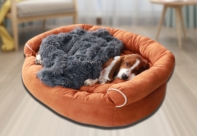 Pluszowy koc dwuwarstwowy zmywalny dla psów i kotów do spania na podkładzie Pet Sleep Cover - Wianko - 1