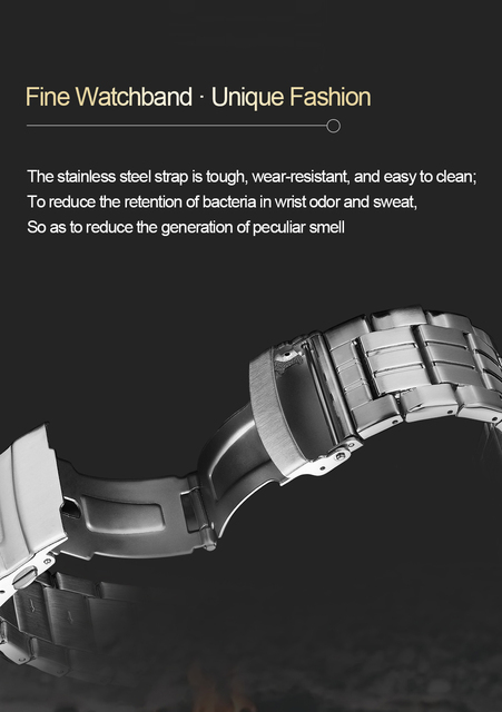 Męski zegarek NAVIFORCE Casual Sport ze stali nierdzewnej, wodoodporny, Luminous, podwójny wyświetlacz, kwarcowy, męskie Reloj Hombre - Wianko - 8