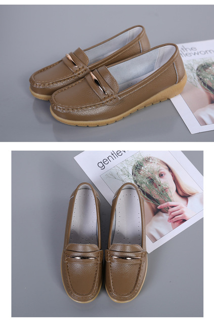 Flats damskie Slip On - nowe oryginalne, skórzane buty, g76, duży rozmiar - Wianko - 16