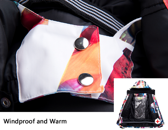 Gruby ciepły kombinezon narciarski dla kobiet - kurtka i spodnie z zestawu - Wianko - 27