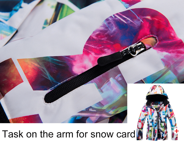 Gruby ciepły kombinezon narciarski dla kobiet - kurtka i spodnie z zestawu - Wianko - 20