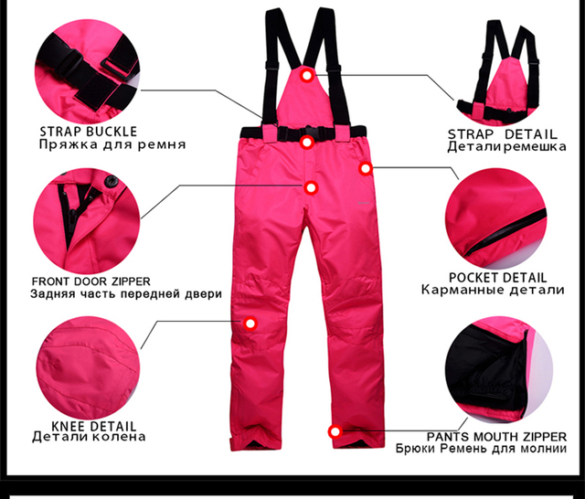 Gruby ciepły kombinezon narciarski dla kobiet - kurtka i spodnie z zestawu - Wianko - 31