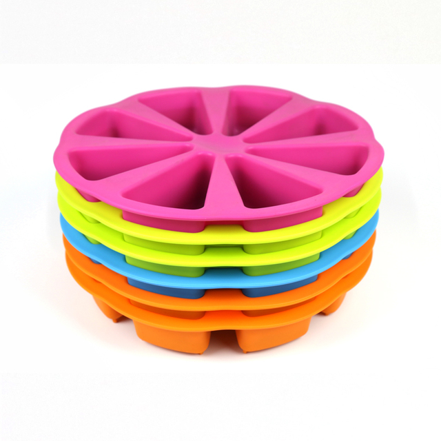 Forma silikonowa trójkątna do ciasta - Pan do pizzy, plastry, formy na ciasto owocowe, lody - narzędzie do pieczenia DIY - Wianko - 5