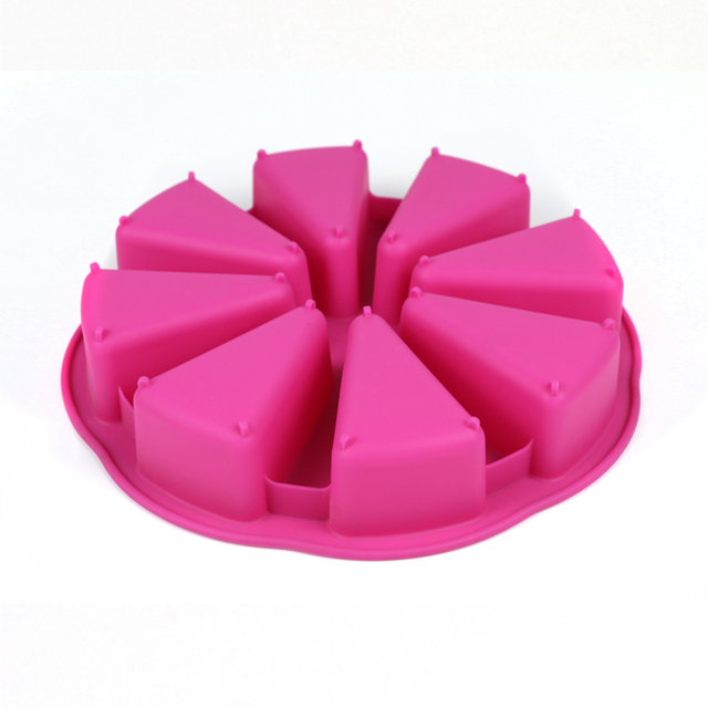Forma silikonowa trójkątna do ciasta - Pan do pizzy, plastry, formy na ciasto owocowe, lody - narzędzie do pieczenia DIY - Wianko - 11