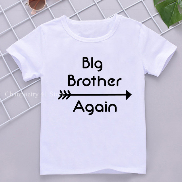 Koszulka Chłopięca z Krótkim Rękawem z Koroną - Duży Brat (Biały) - Wianko - 7