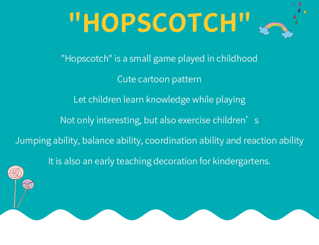 Zdejmowana naklejka ścienna Hopscotch z kratką numerową - idealna do pokoju dziecięcego i przedszkola - Wianko - 3
