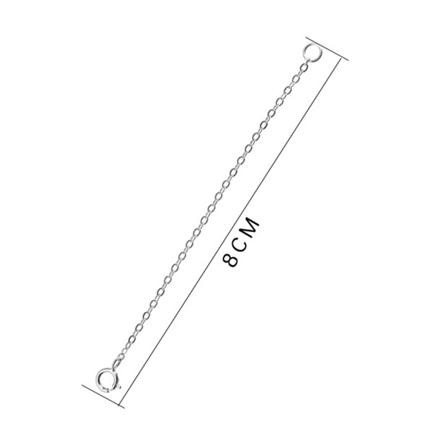 1PC 24k pozłacane srebrny rozszerzony ogon łańcuch złączami DIY do biżuterii - naszyjnik 3cm/5cm/8cm - Wianko - 4
