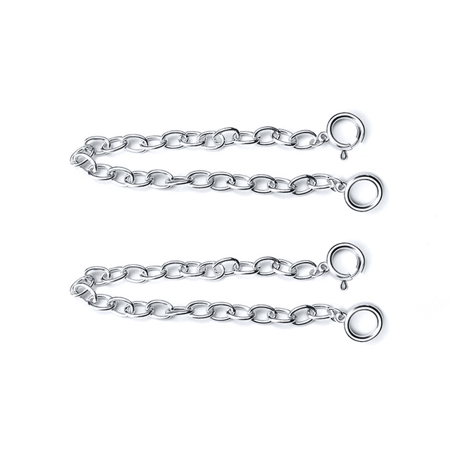 1PC 24k pozłacane srebrny rozszerzony ogon łańcuch złączami DIY do biżuterii - naszyjnik 3cm/5cm/8cm - Wianko - 5