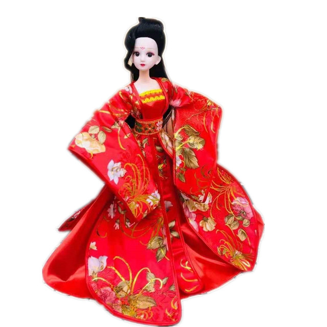 1/6 Sukienka Cosplay dla lalki - różowa księżniczka, tradycyjna japońska szata Kimono, długa Yukata 1:6 - Wianko - 8