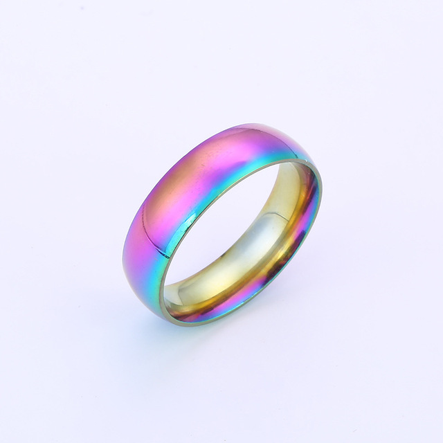 Tęczowy pierścień dla mężczyzn LGBT - stal nierdzewna, emalia, panseksualność - Wianko - 8