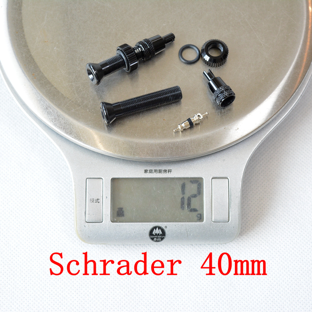 Bezdętkowy zawór Fouriers CNC MTB/Szosowy Presta/Schrader (40mm/60mm) + rdzeń narzędzia - 2 sztuki - Wianko - 10