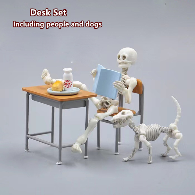 Ruchomy szkielet ludzki Mr. Bones - zabawka Gag, Model Mini na Halloween - Wianko - 1