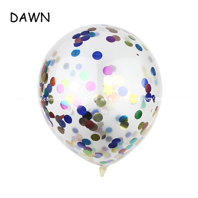 Partia 10 jasnych balonów różowe złoto z gwiazdami i konfetti dla urodzin i dekoracji weselnych - Wianko - 6
