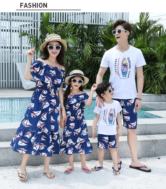 Letnia identyczna sukienka dla mamy i córki - stroje rodzinne na wakacje - Wianko - 3