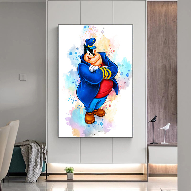 Plakat i druk obrazu Disney z Myszką Miki i Kaczorem Donaldem na płótnie artystycznym do dekoracji salonu - Wianko - 6