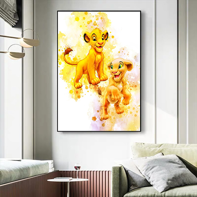 Plakat i druk obrazu Disney z Myszką Miki i Kaczorem Donaldem na płótnie artystycznym do dekoracji salonu - Wianko - 4