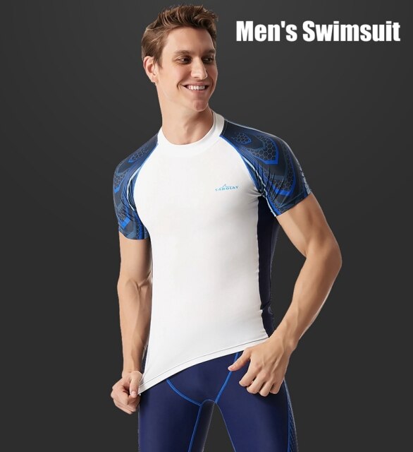 Mężczyźni obcisły strój kąpielowy z elastyczną Lycrą, szybkoschnący, z ochroną przeciwsłoneczną UV, idealny do surfowania, nurkowania i plażowania - Wianko - 7