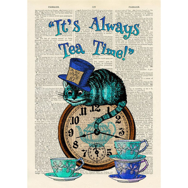 Obraz malarstwa artystycznego Czas na herbatę w Alicji w Krainie Czarów - dekoracja wnętrz, nadruk na płótnie - Wianko - 6