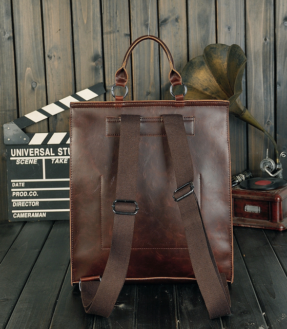 Damski plecak Vintage o dużej pojemności na laptopa, skórzana torba 14 - Wianko - 10
