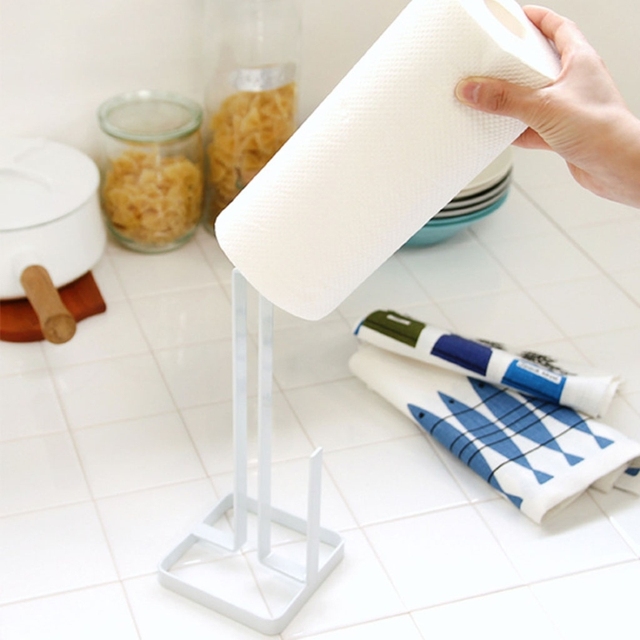 Metalowy uchwyt na ręczniki, rolkę papieru i serwetki do kuchni i łazienki - Wianko - 15