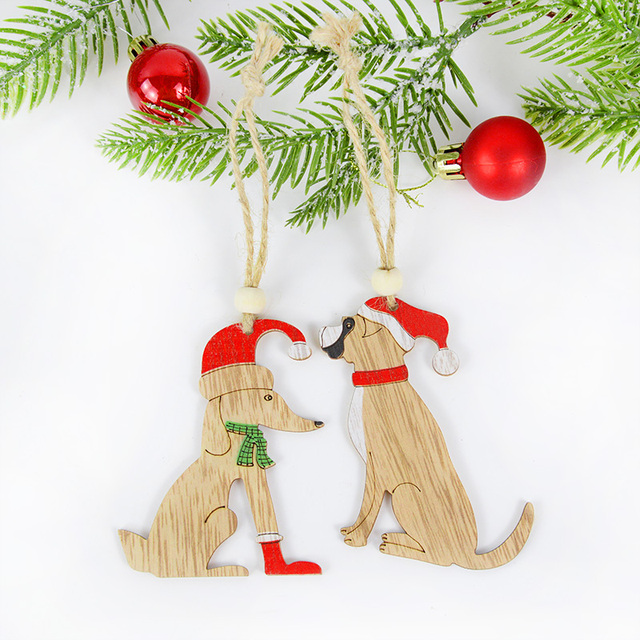 Drewniane malowane wisiorki świąteczne - kolorowy samochód choinka - wiszący ornament boże narodzenie - dekoracje dla dzieci - Wianko - 10
