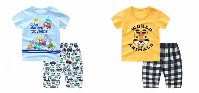 Nowa letnia odzież dla niemowląt 0-4 lat - zestaw odzieżowy Casual z nadrukami kreskówkowymi dla chłopców i dziewczynek - Wianko - 7