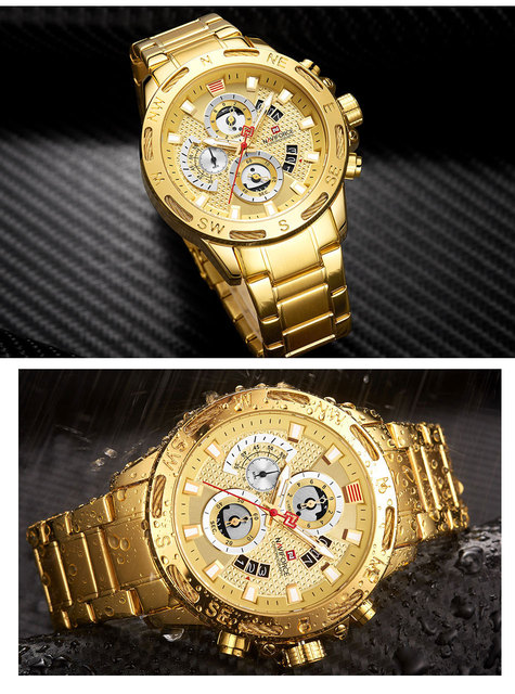 Nowy zegarek męski NAVIFORCE 2021 Business Man, kwarcowy, luksusowy, sportowy, wodoodporny – Calander 9165 - Wianko - 15