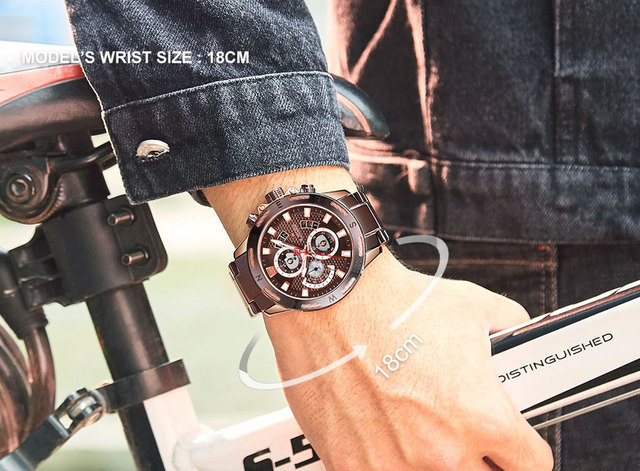 Nowy zegarek męski NAVIFORCE 2021 Business Man, kwarcowy, luksusowy, sportowy, wodoodporny – Calander 9165 - Wianko - 4