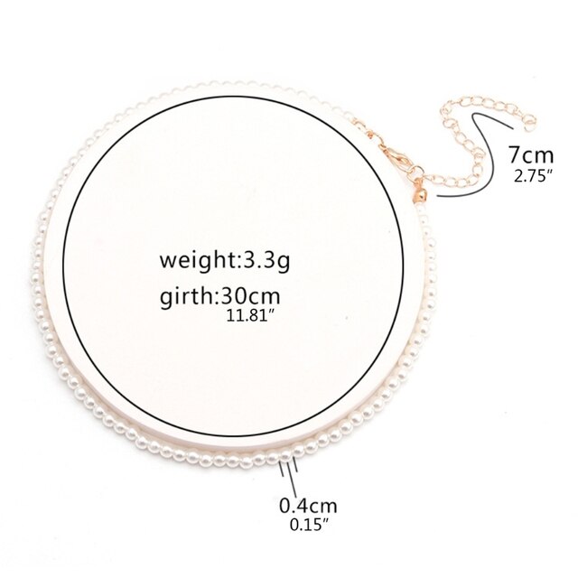 Choker C6UD z regulacją długości - luksusowy naszyjnik perłowy kamień Chian dla kobiet - idealny na imprezy i do swetra - prezentowy kołnierz - Wianko - 6