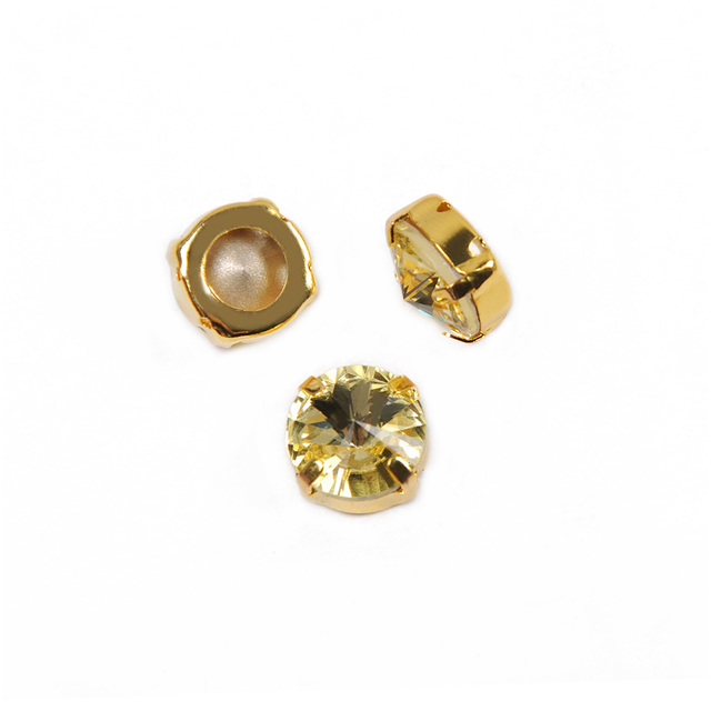 Klejnot Jonquil Strass Rivoli z okrągłym kształtem - perfekcyjna aplikacja kryształów dżetów na ubrania i biżuterię - Wianko - 5