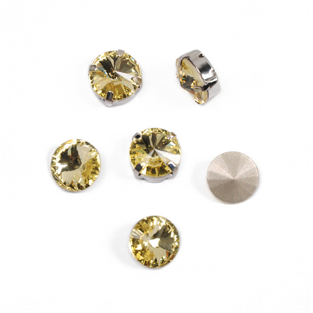 Klejnot Jonquil Strass Rivoli z okrągłym kształtem - perfekcyjna aplikacja kryształów dżetów na ubrania i biżuterię - Wianko - 4