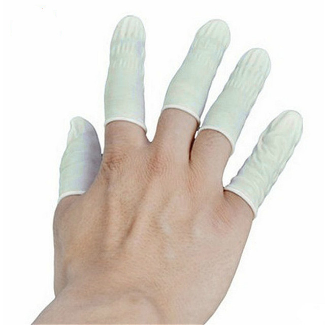 20/50 sztuk rękawic gumowych nakadek na palce lateksowych, jednorazowe, naturalne, największa baza w świecie - Wianko - 9