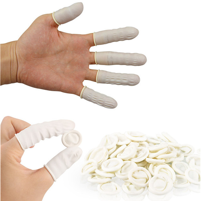 20/50 sztuk rękawic gumowych nakadek na palce lateksowych, jednorazowe, naturalne, największa baza w świecie - Wianko - 3
