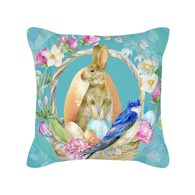 Poszewka dekoracyjna z poduszką na królika wielkanocnego z 2021 roku, idealna na prezent na festiwal - Wianko - 15