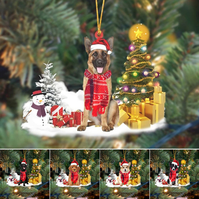 Wiszące drewniane wisiorki bożonarodzeniowe - dekoracja choinki Navidad 2022 - Wianko - 1