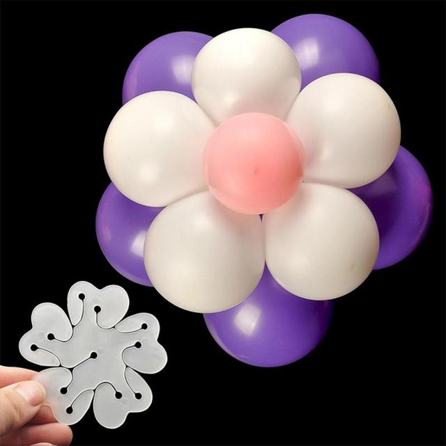 Dekoracja imprezowa DIY: Lateksowy balon w kształcie kwiatu z klipem mocującym - urodziny, śluby - Wianko - 5