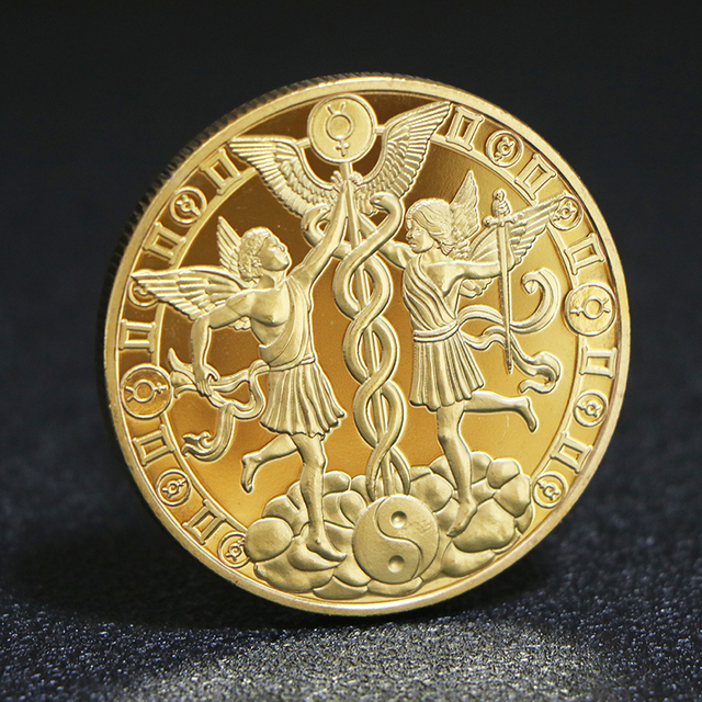 12 konstelacji Gemin - złota Plaed moneta Znak Zodiaku Token szczęśliwe prezenty pamiątkowe - Wianko - 1