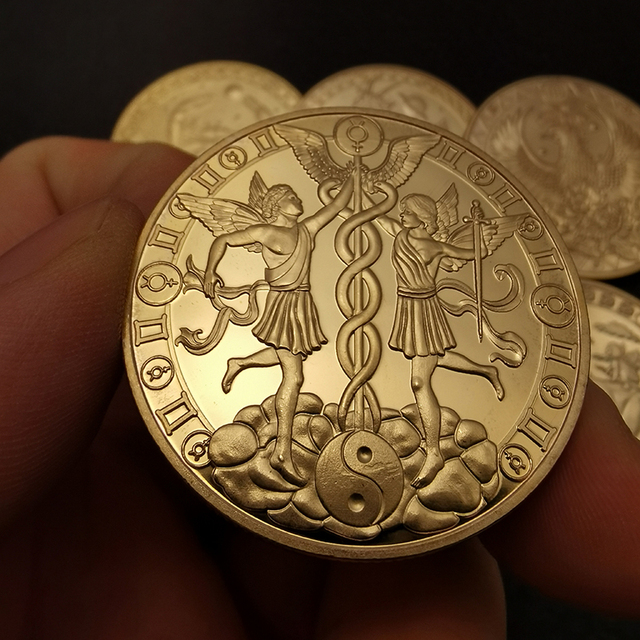 12 konstelacji Gemin - złota Plaed moneta Znak Zodiaku Token szczęśliwe prezenty pamiątkowe - Wianko - 3