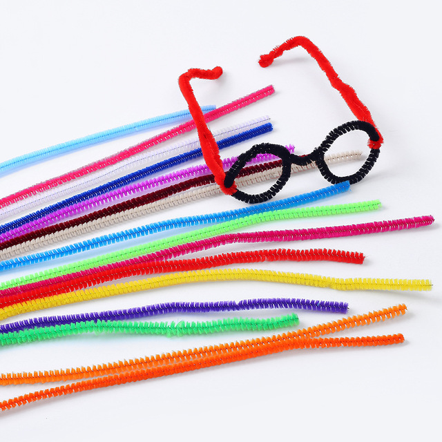 100 sztuk Zabawki Montessori Chenille Puzzle Craft - Kolorowe Rury Twist Rod DIY - Wianko - 4