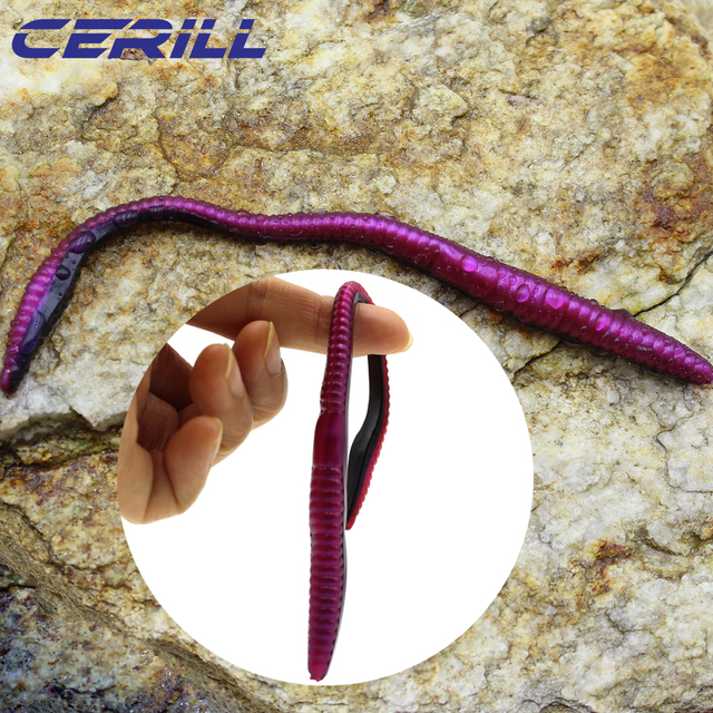Przynęty Cerill 10 sztuk 160mm 5.5g - miękkie, silikonowe, realistyczne Earthworm, Grub, Bloodworm - sprzęt wędkarski - Wianko - 14